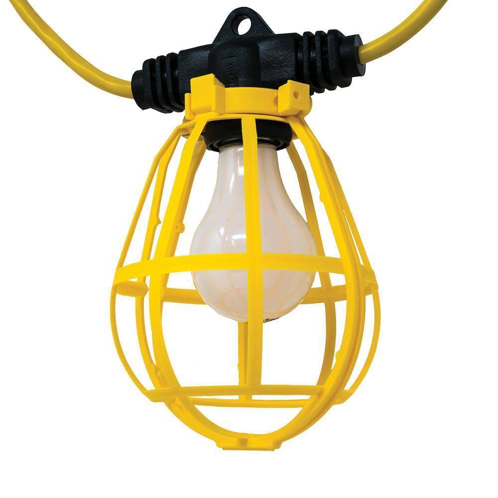 100 ft 14/3 SJTW 10-Light Plastic Cage Light String W687788