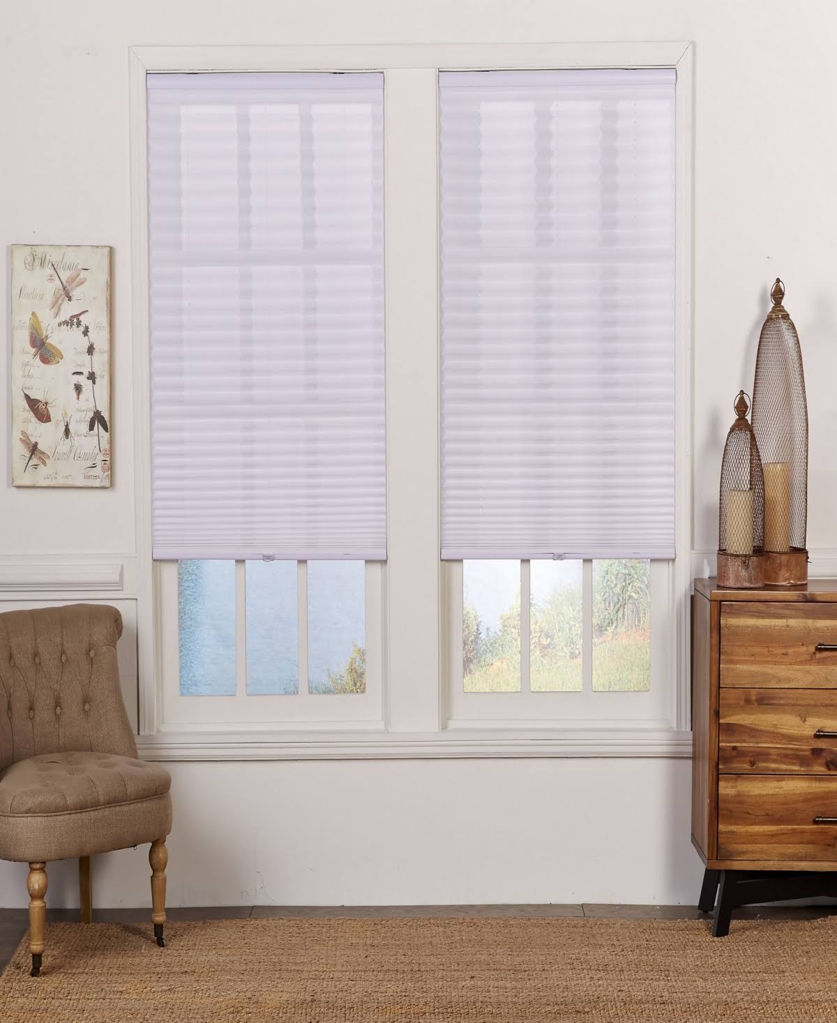 Cordless Light Filtering Pleated Shade, 26x64 - Camel Q30263