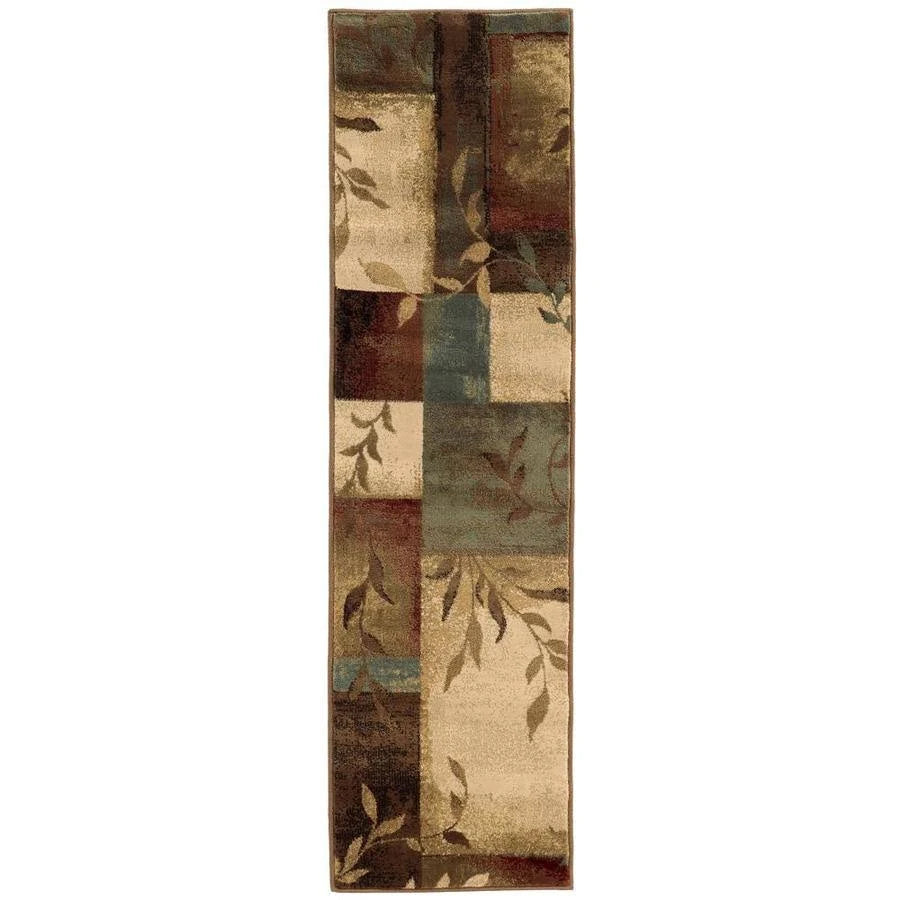 Brown Geometric Runner A645