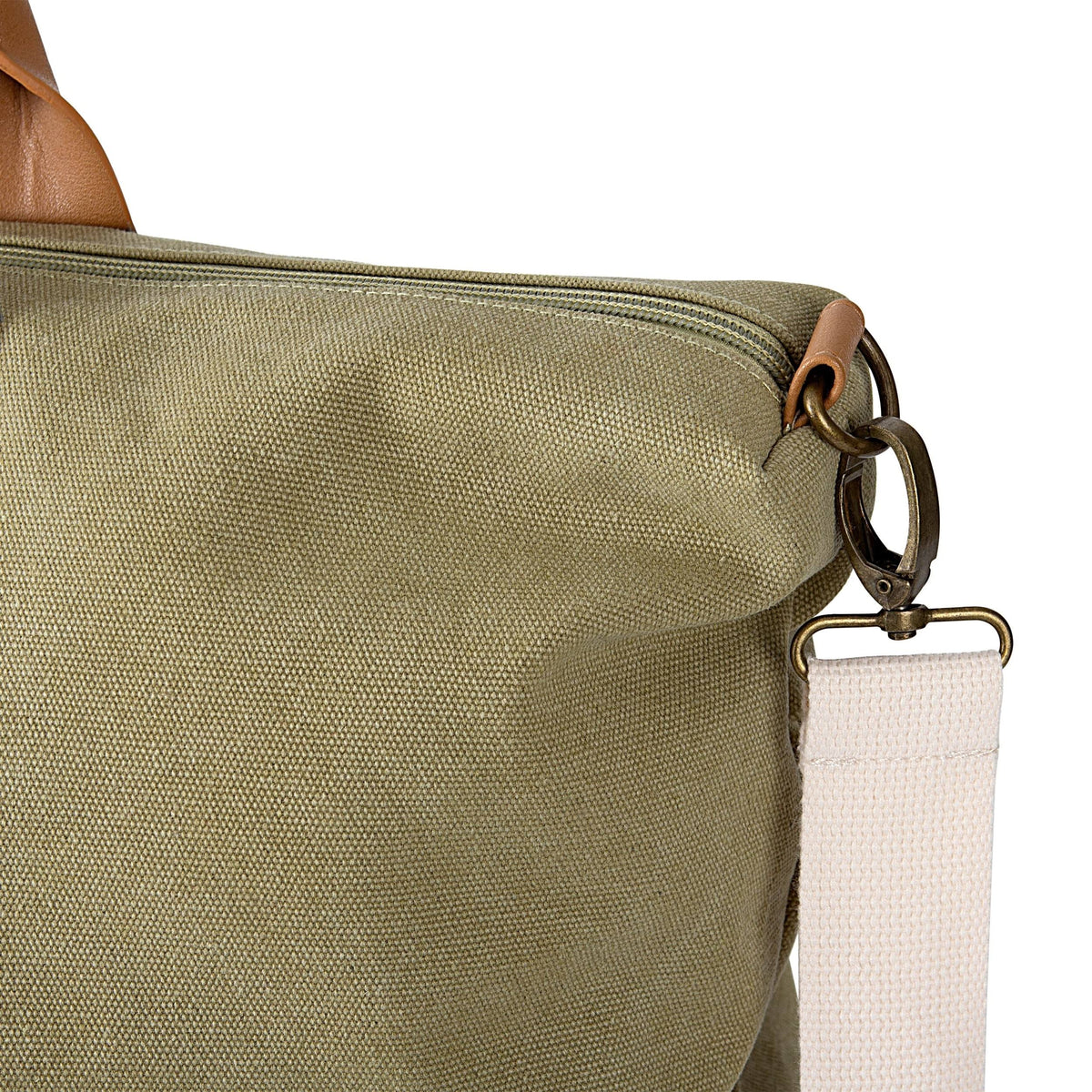 Green Washed Canvas Weekender M3627