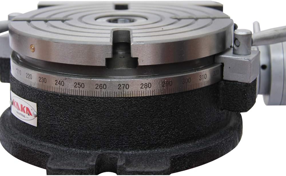 8" Rotary Table Vertical & Horizontal MT3 Center Sleeve 4 Slot Precision Milling Table H31038