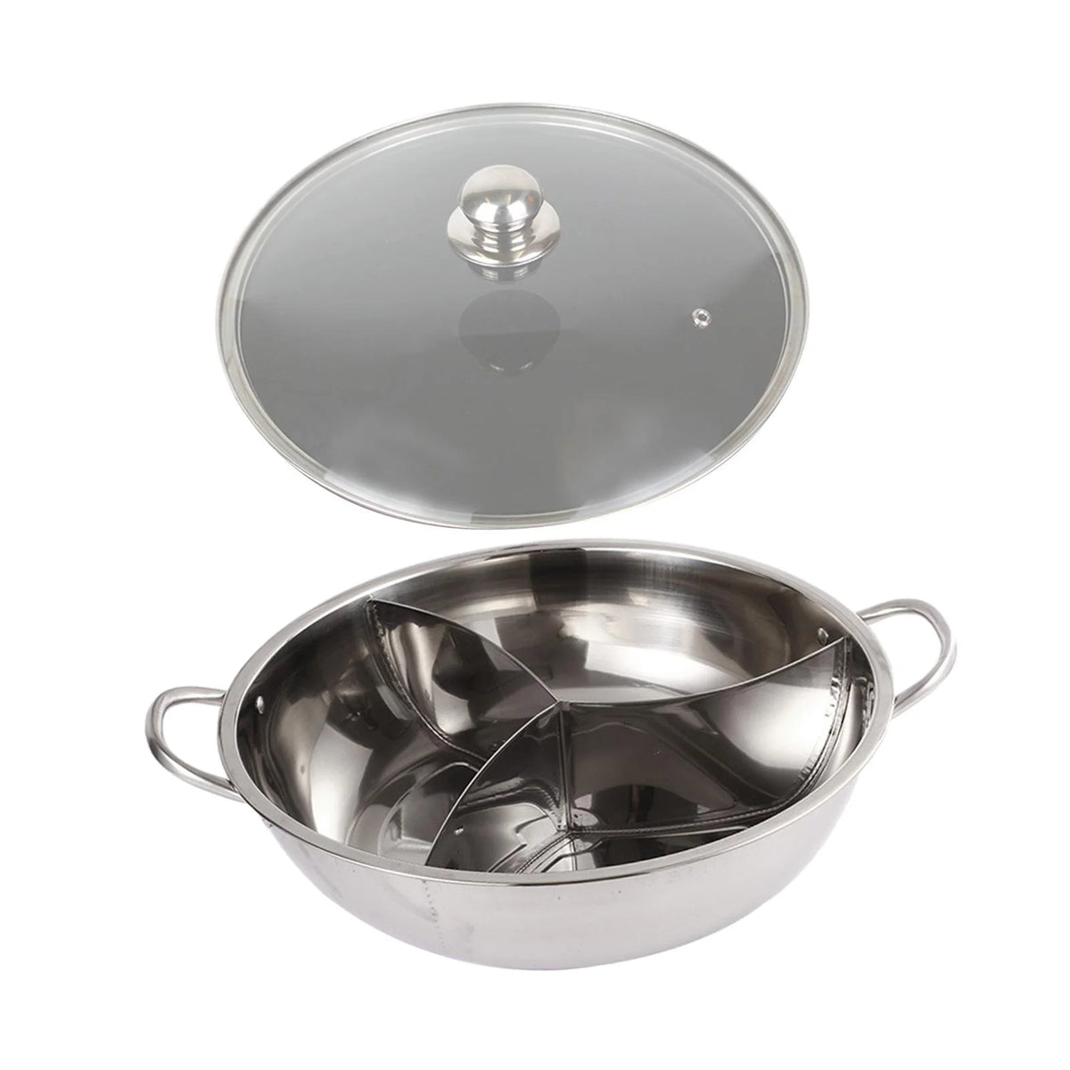 Three Sided Tabletop Hot Pot Cookware 31.2cm B325