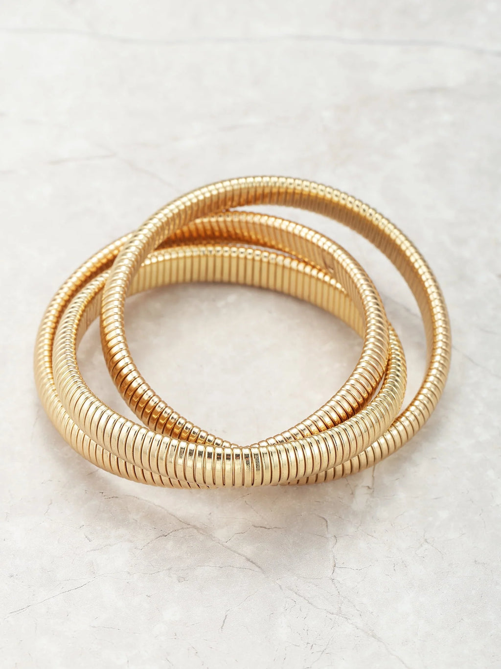 Gold-Tone Twist Bangle Bracelet S772