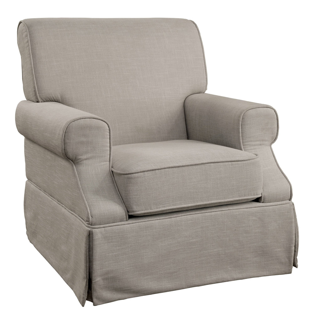 Beige Linen Fabric Swivel Chair T328