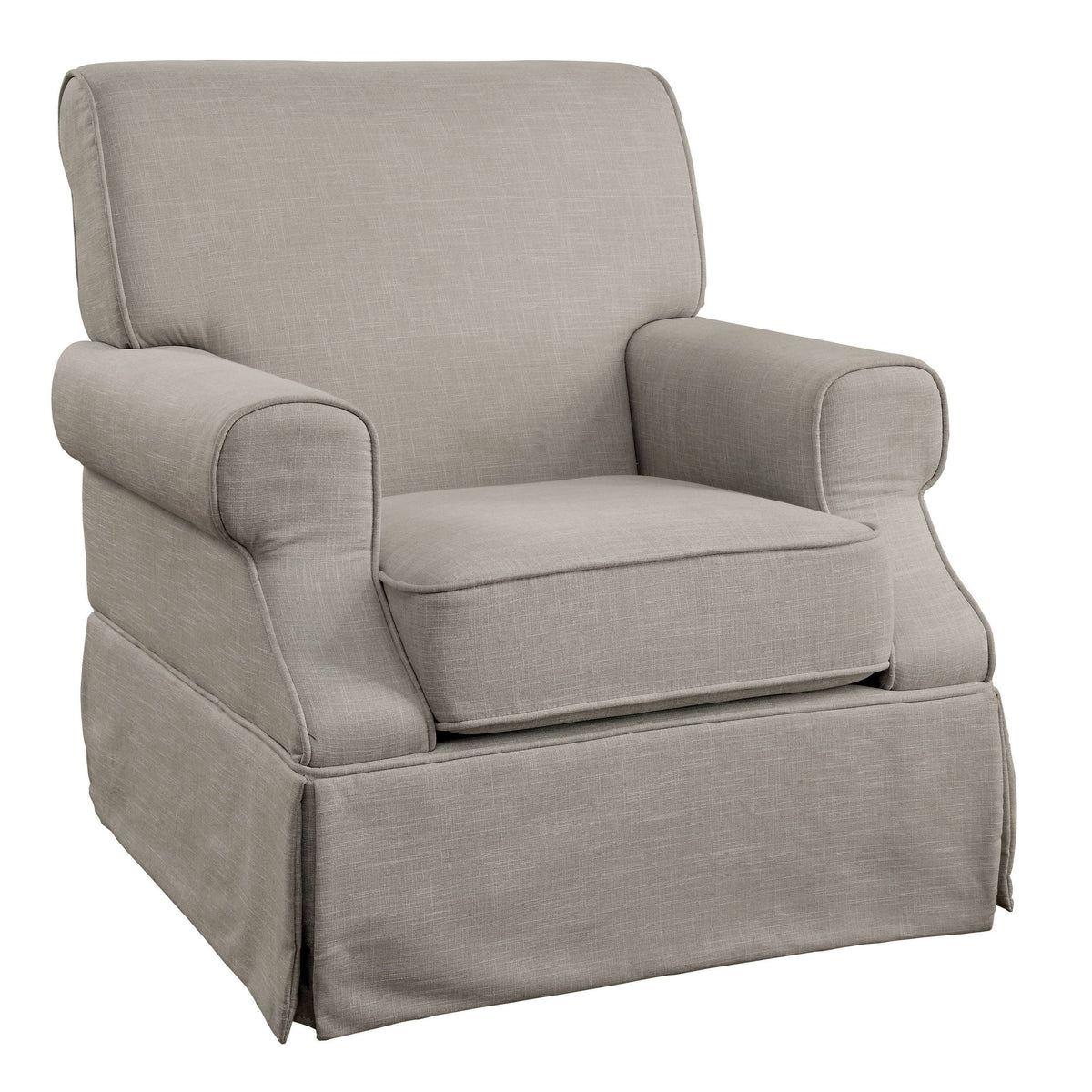 Beige Linen Fabric Swivel Chair T328