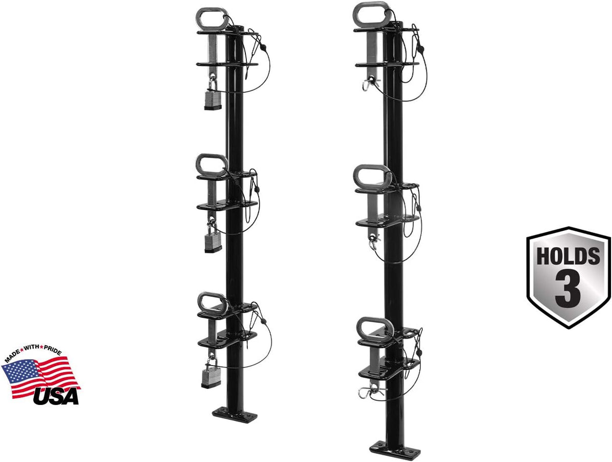 1 Channel Lockable Trimmer Rack, Black Y424