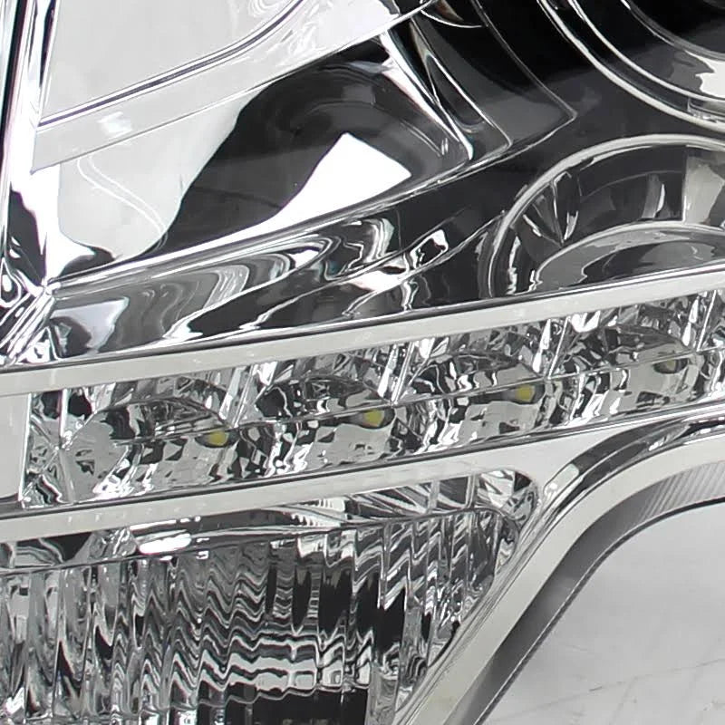 Chrome Projector Headlights with LED H673
