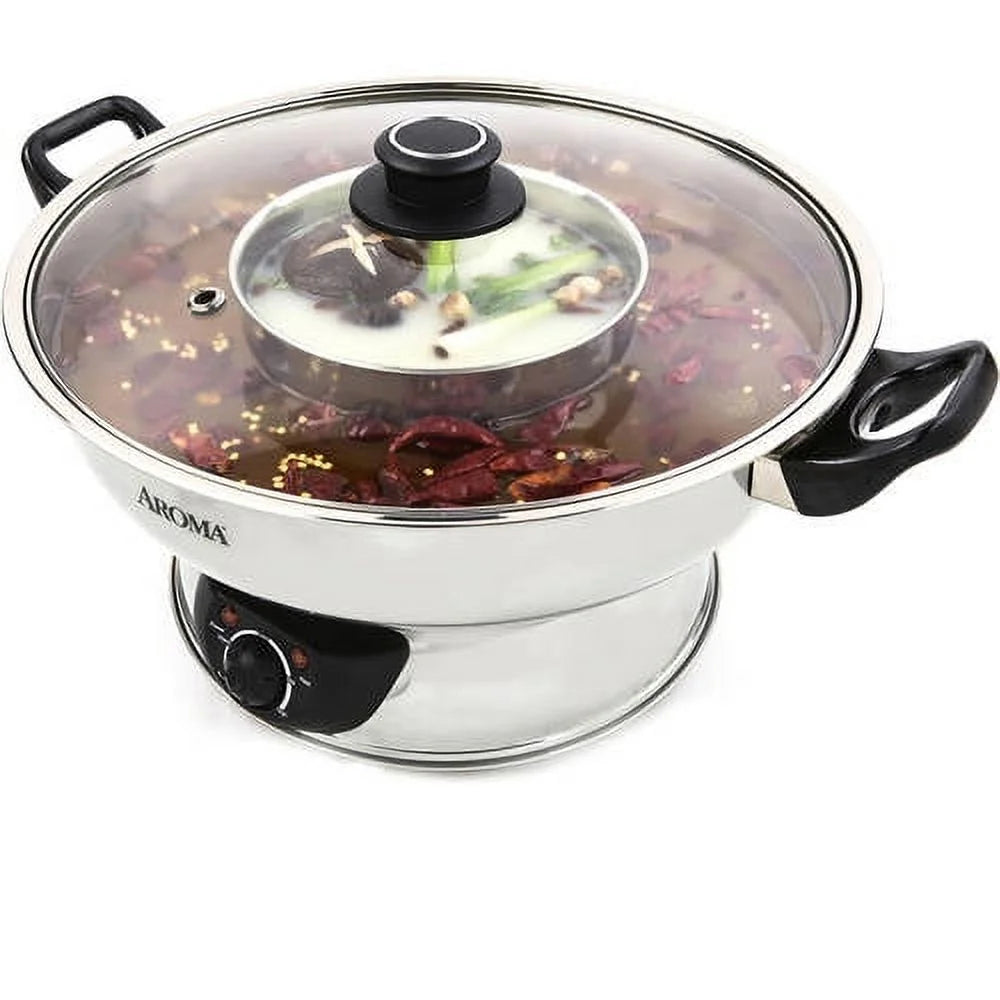5Qt. Electric Shabu Shabu Hot Pot, Stainless Steel W1688