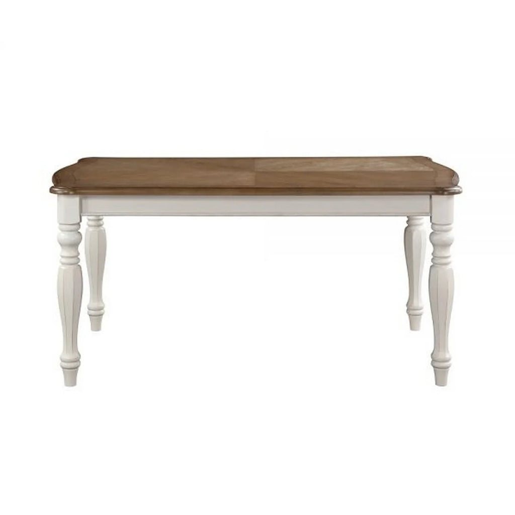 68 Inch Rustic Brown Rubberwood Dining Table R89782