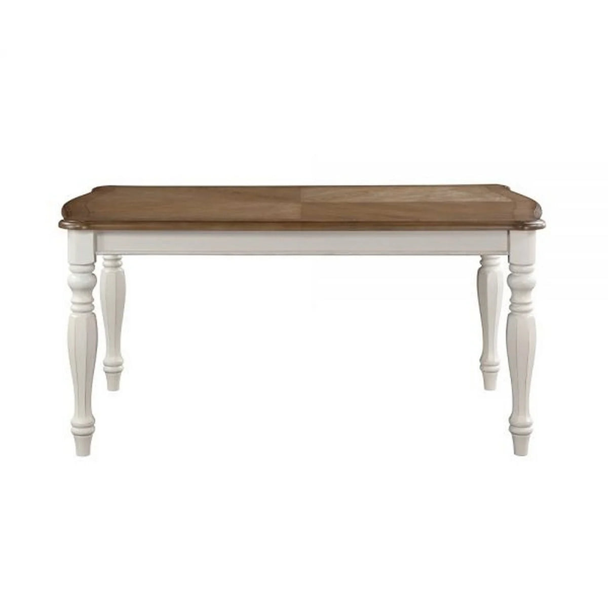 68 Inch Rustic Brown Rubberwood Dining Table R89782