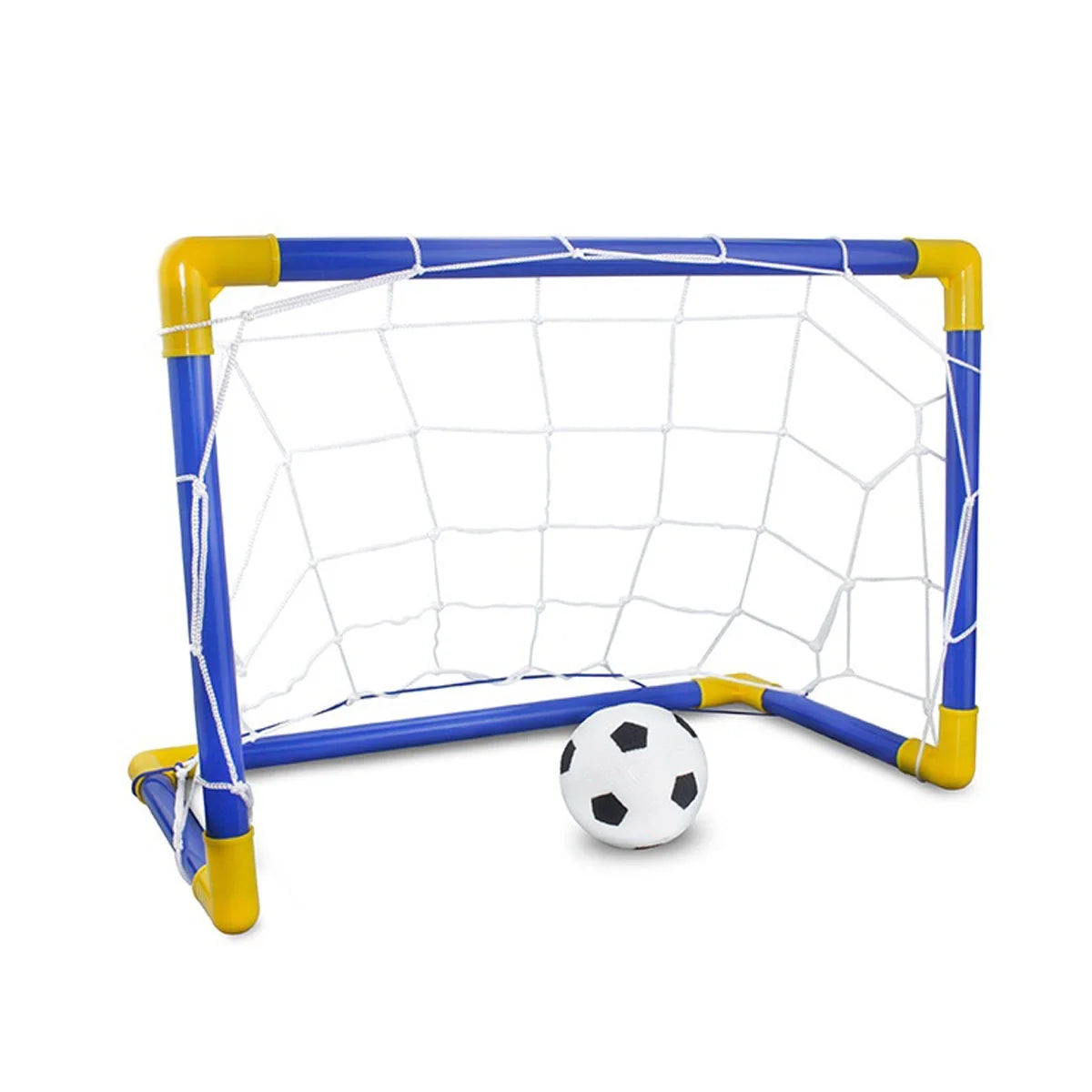 Folding Mini Soccer Goal Post Net Set with Pump Plastic W762