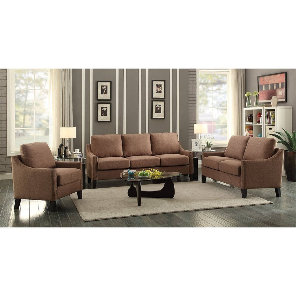 Brown Linen Sofa U891