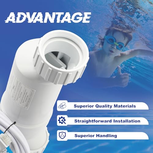 Salt Cell Water Pool Chlorinator System Replacement Up to 40K Gallon In-Ground Pool J2513