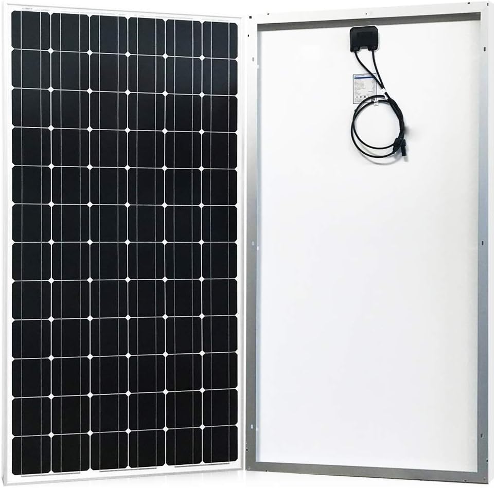 2pcs 100W Monocrystalline Solar Panel Module, Black V417