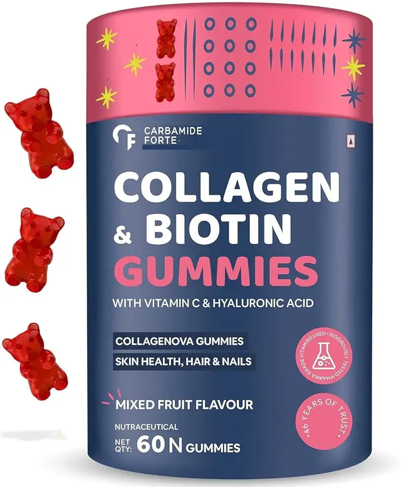 Collagen Gummies 60 Biotin Gummies Mixed Fruit Flavour X973