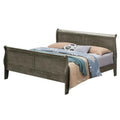 Gray King Sleigh Wood Bed W88682