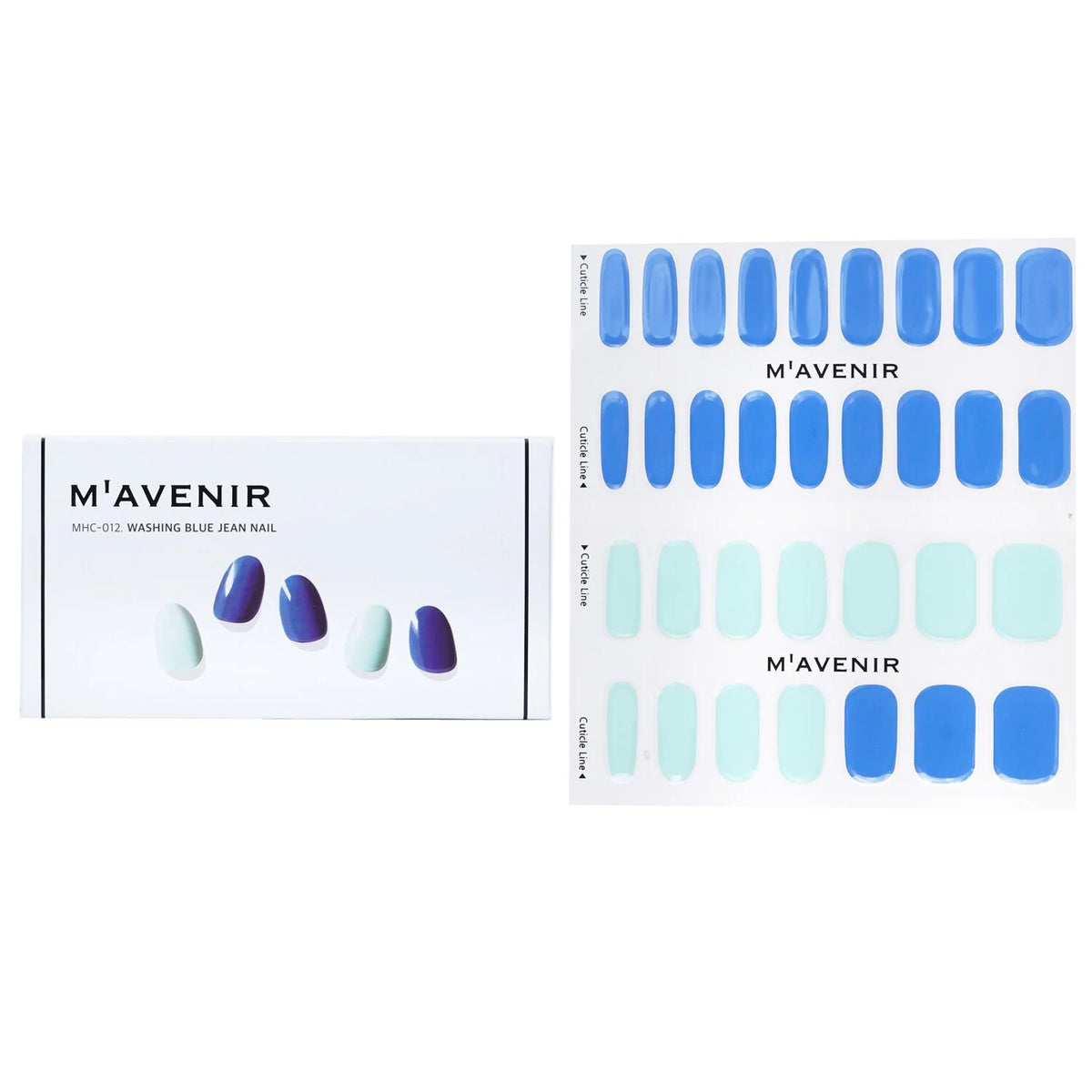 Blue Nail Sticker 36pcs K96518