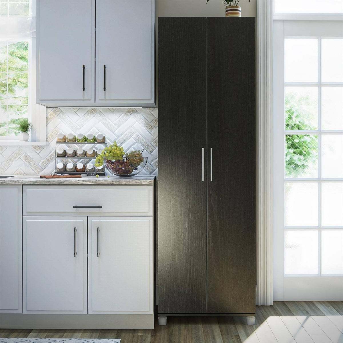 Ivory Oak Utility Storage Cabinet F27214