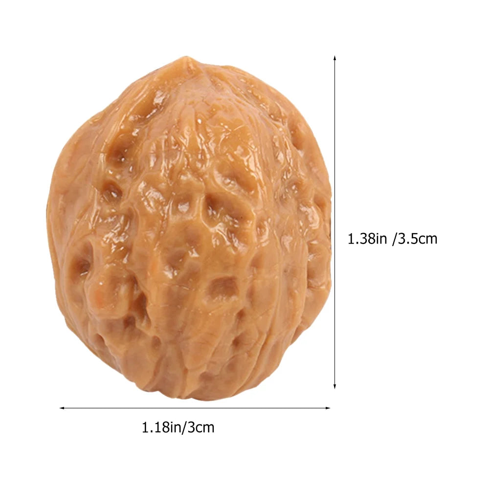 6 Pcs Faux Walnut Artificial Nuts Decorations U440