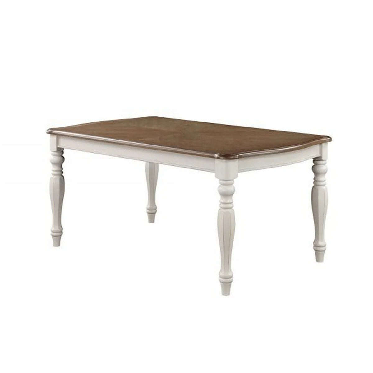 68 Inch Rustic Brown Rubberwood Dining Table R89782