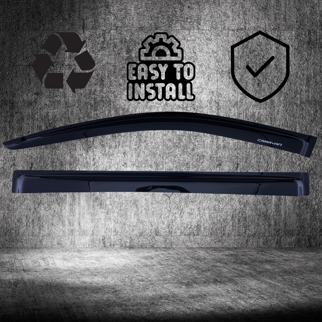 Tinted Black Side Window Rain Deflectors N9306