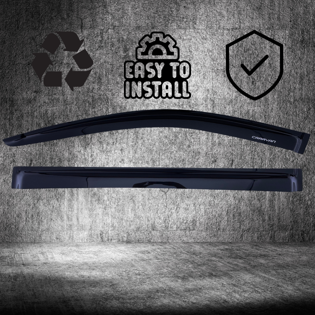 Tinted Black Side Window Rain Deflectors N9306