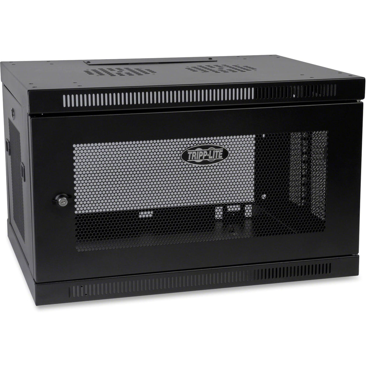 6U Wall-Mount Rack Enclosure Cabinet, 19 in, Black O553985