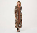 Women's Regular Duster & Maxidress Set, Size X-Small, Wild Cat/Brown O224517