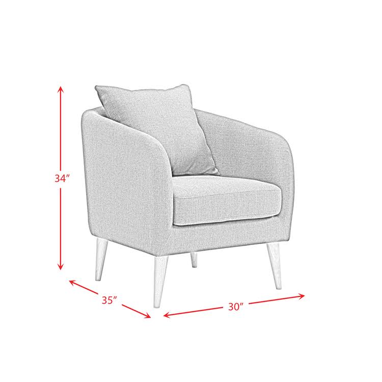 Cream Accent Chair with Gold Legs O662521