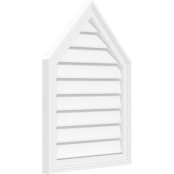 Peaked Top Surface Mount PVC Gable Vent O23804