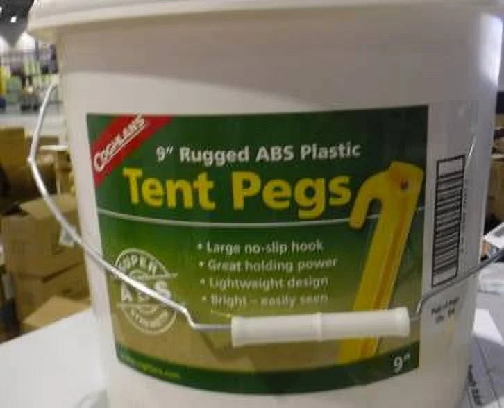 9 ABS Plastic Tent Pegs - 6 Pack E213