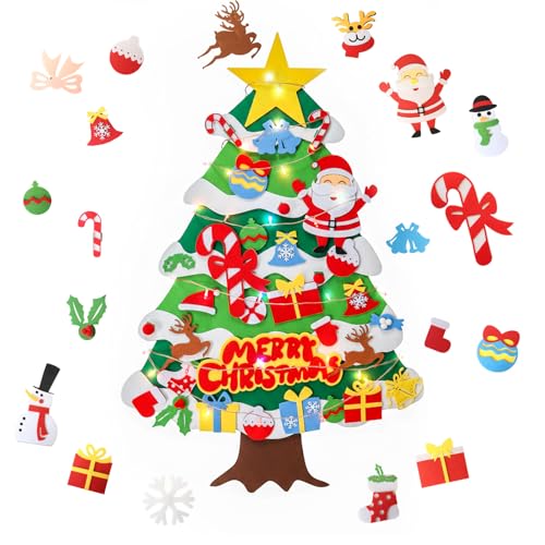 3.5ft Felt Christmas Tree with 50 Ornaments A8419