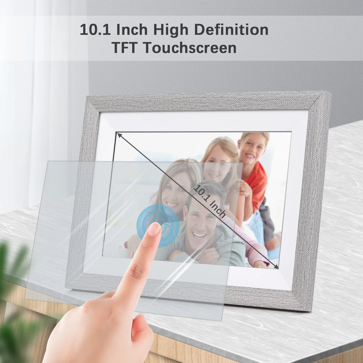 WiFi Digital Photo Frame 10.1-Inch TFT Screen 16GB Storage E761251