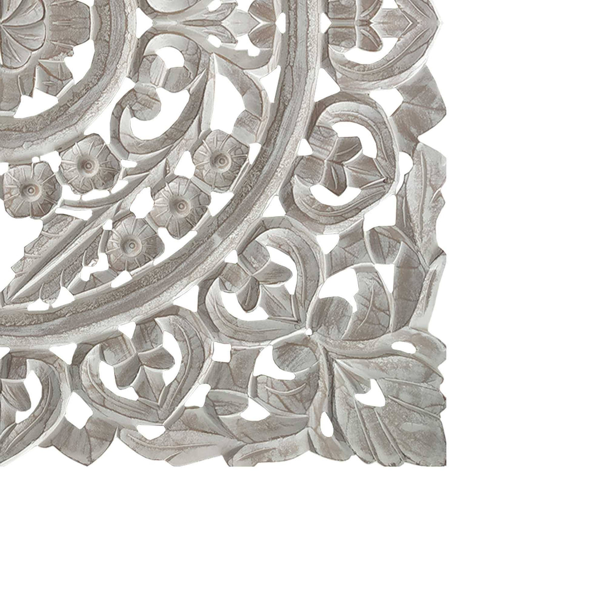 White Distressed Square Wooden Wall Panel R927