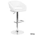 White Adjustable Height Bar Stool W7943