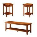 2 Piece Coffee Table and Set of 2 End Table Set in Cherry N465297