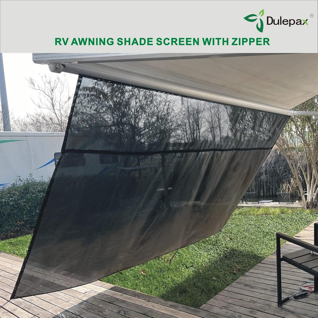 RV Awning Shade Screen with Zipper 8'X12'3'' Z469