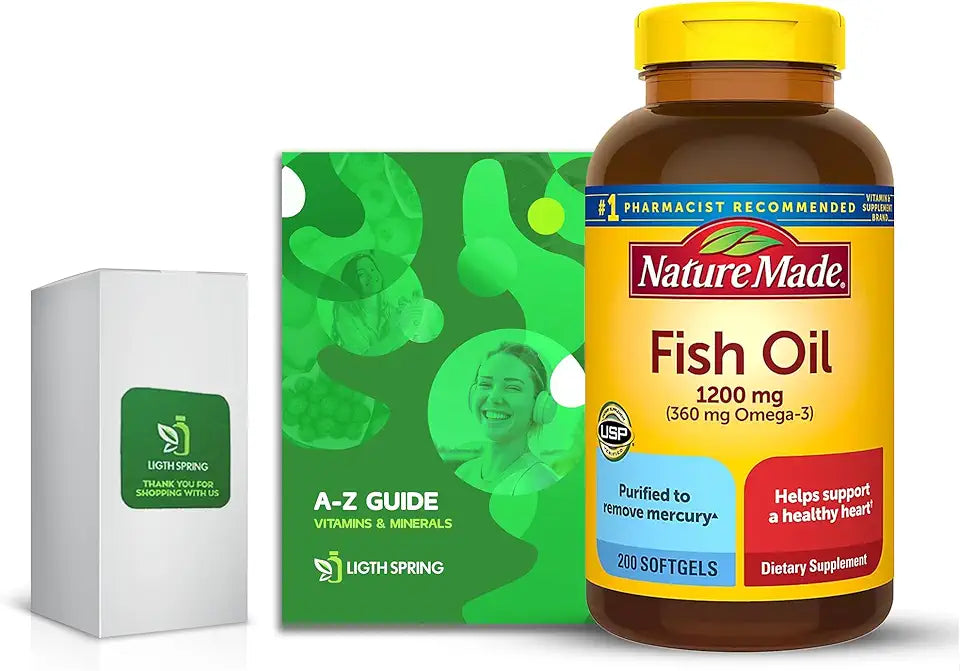 Fish Oil 1200 mg Omega 3 Supplements 200 Count R737