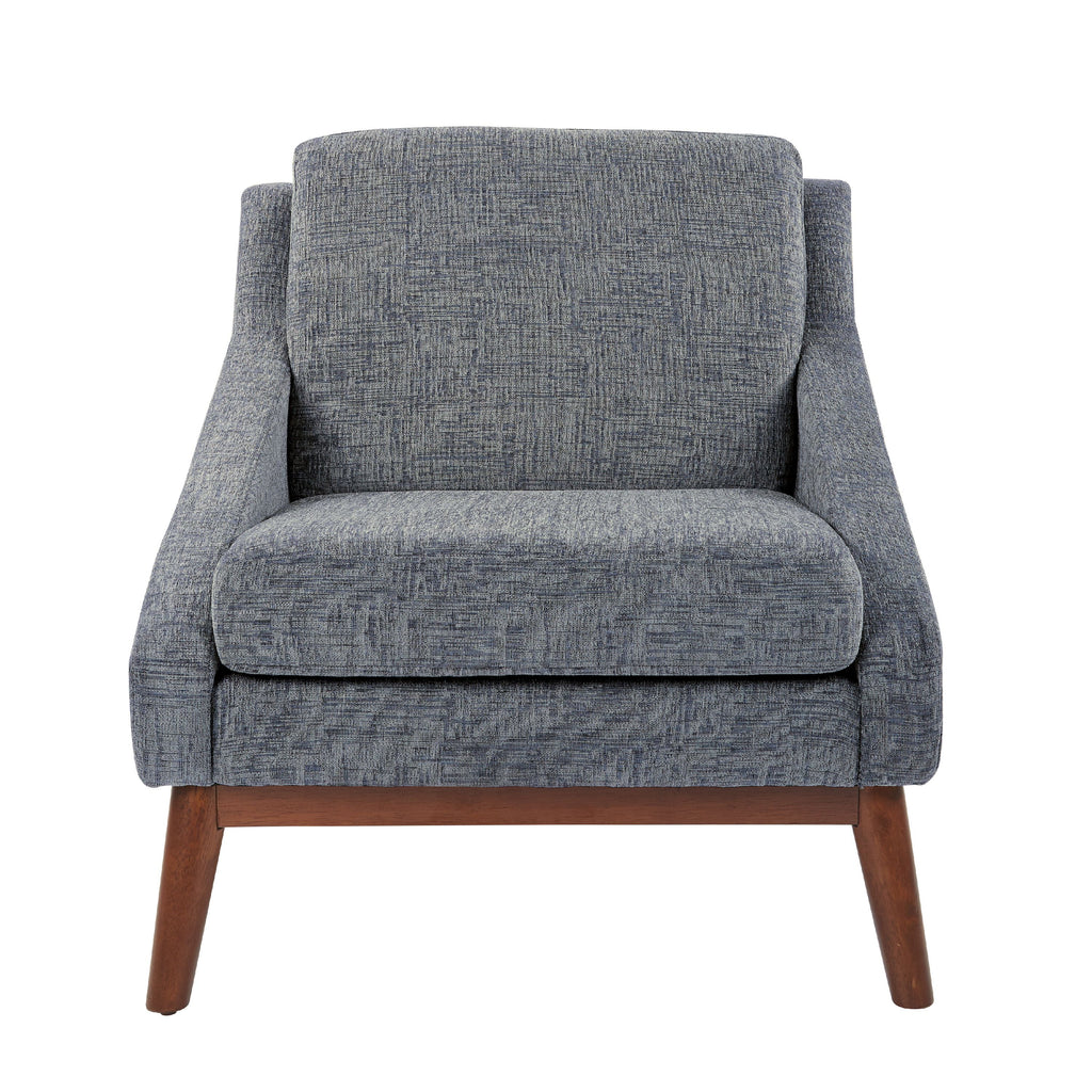 Navy Fabric Chair with Coffee Legs X8163