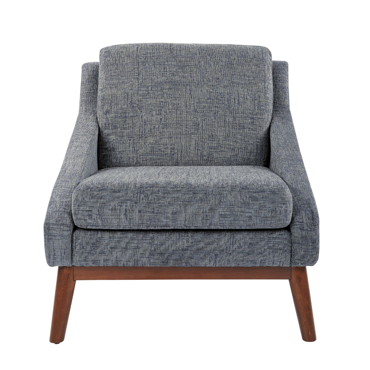 Navy Fabric Chair with Coffee Legs X8163