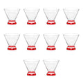Martini Glasses 8.25 oz Set of 10 Red N433197