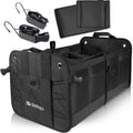 Car Trunk Organizer Storage SUV Cargo Organizer Adjustable Black 3 Compartments H7952