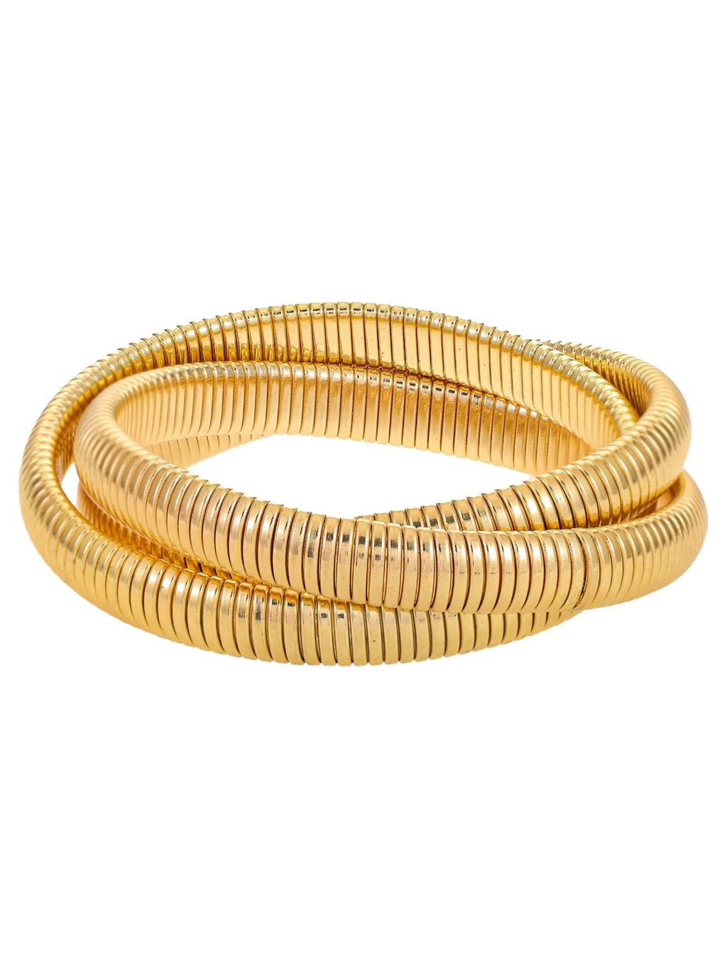 Gold-Tone Twist Bangle Bracelet S772