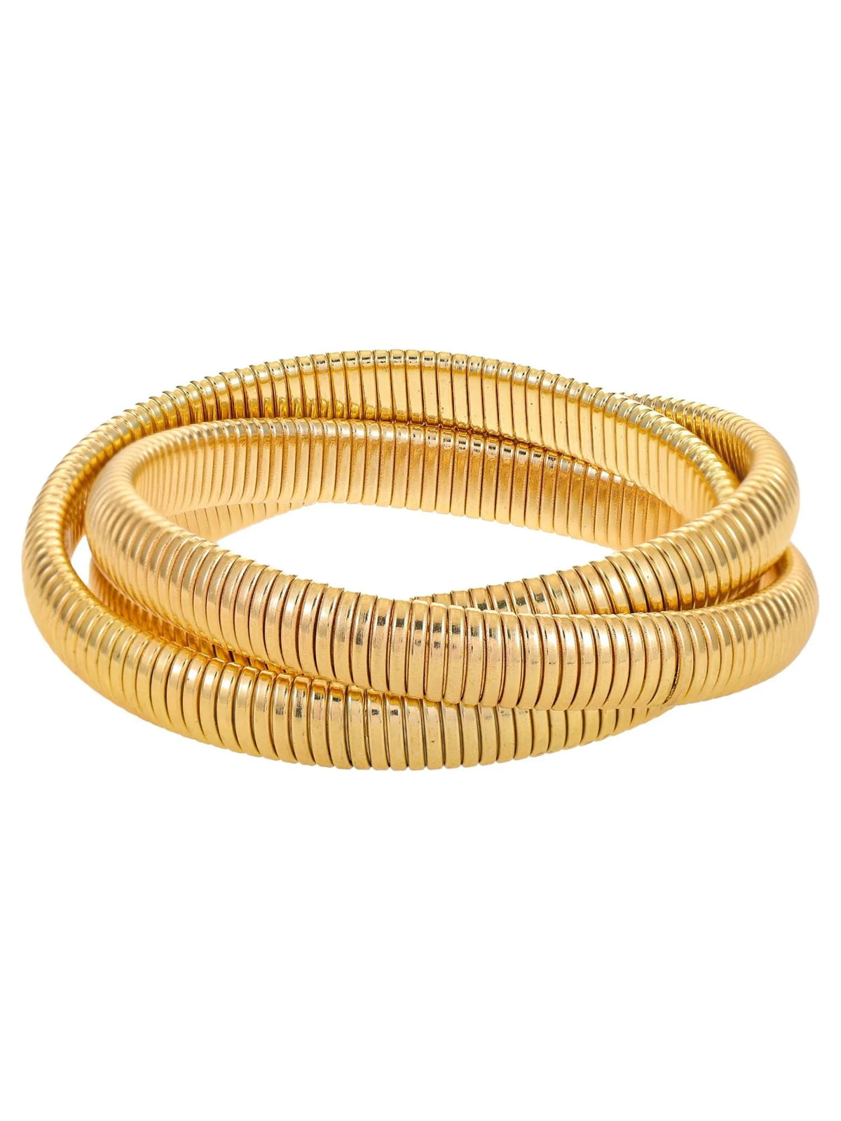 Gold-Tone Twist Bangle Bracelet S772