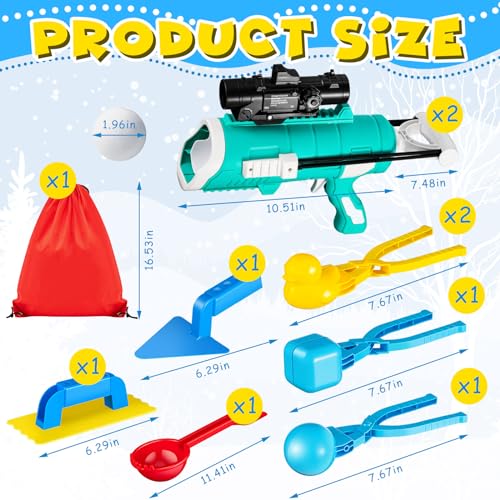 Snowball Maker Tool with Carry Bag, 10 Pcs D334