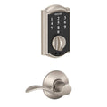 Satin Nickel Touch Electronic Door Lock Deadbolt and Accent Lever K36553