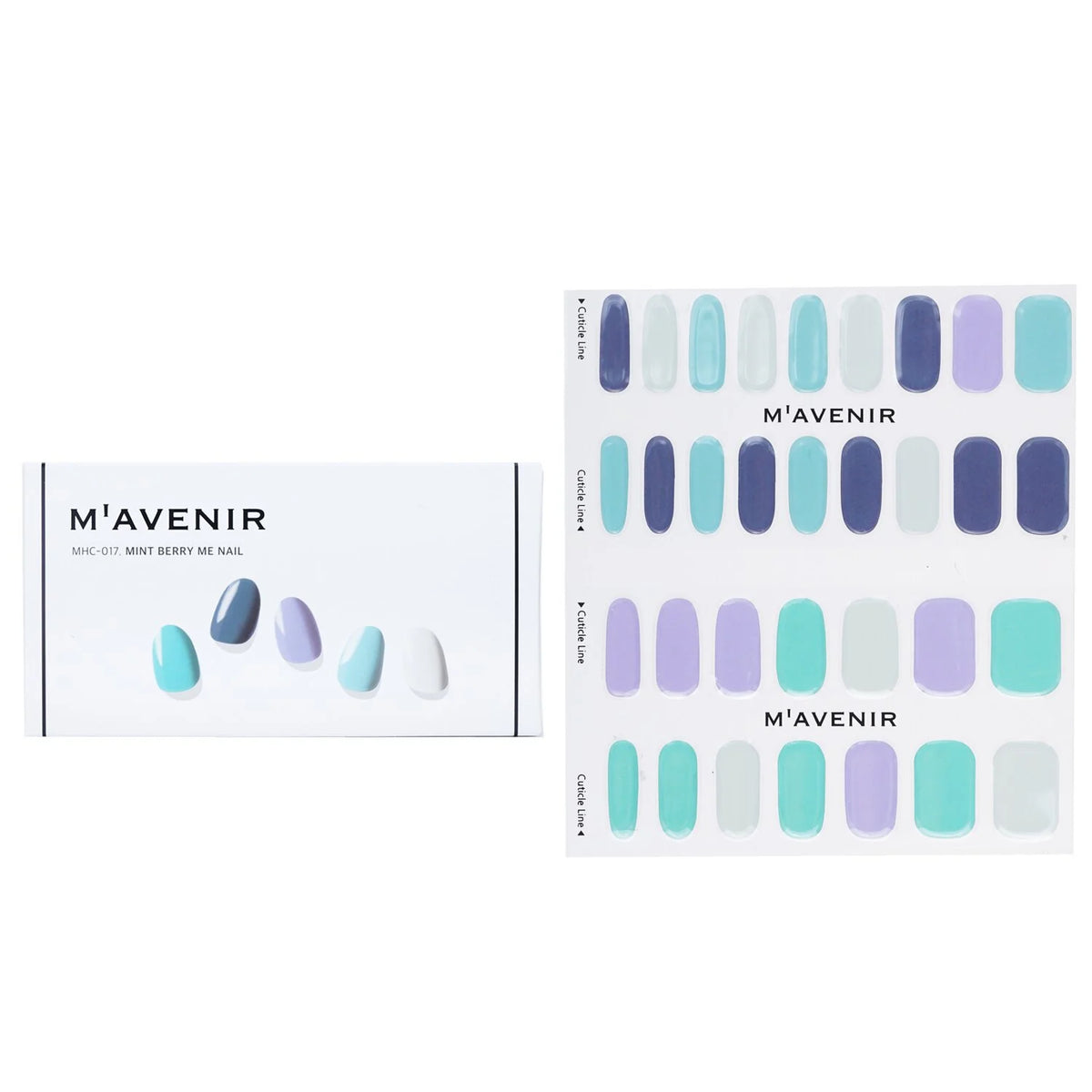 Blue Nail Sticker 36pcs K96518