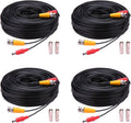 BNC Cable 4x150ft Siamese Video and Power Security Camera Cable with 2 Female Connectors Black Pack of 2 H652038