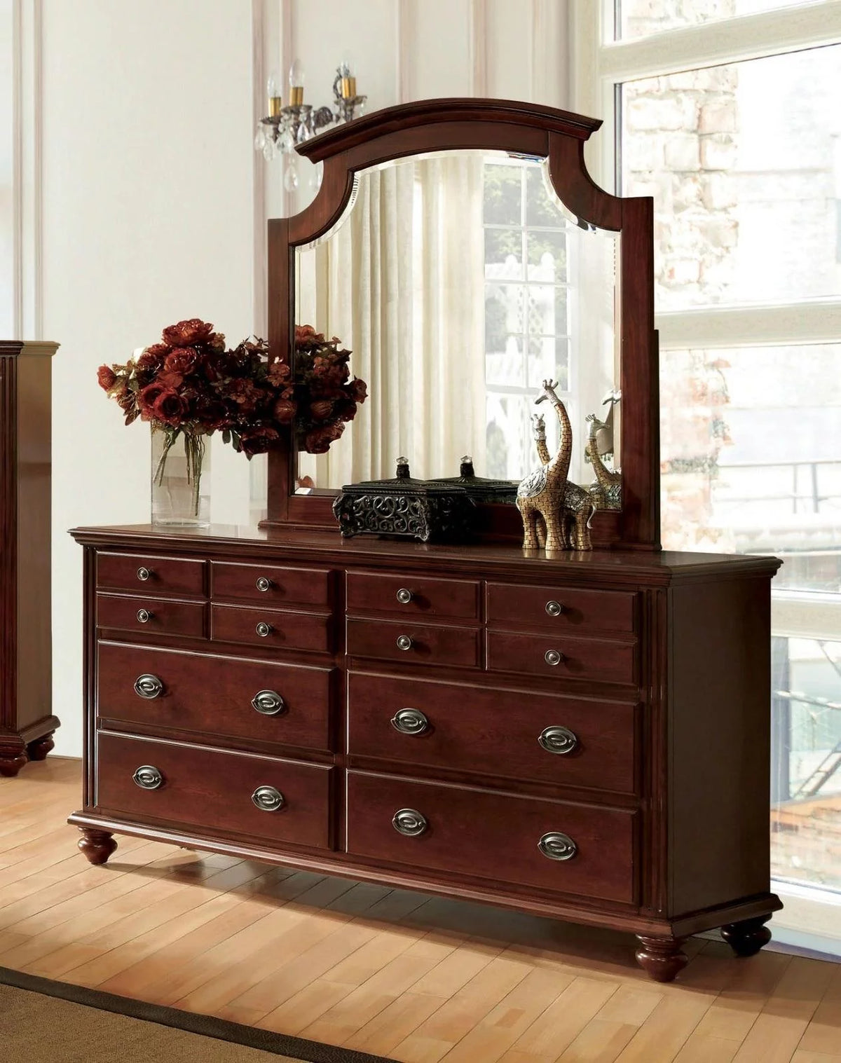 Cherry Solid Wood 5pcs Bedroom Set S690167