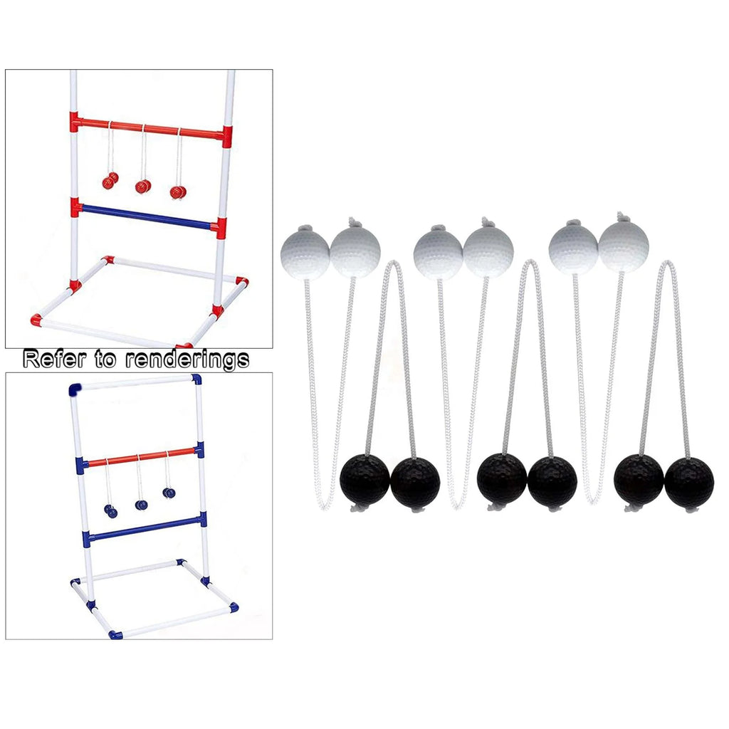 Ladder Toss Game with Golf Balls, Black and White K175